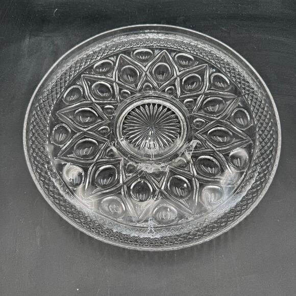 Vintage Platter Cape Cod by Imperial Glass Ohio Glassware 13" - Picture 2 of 10